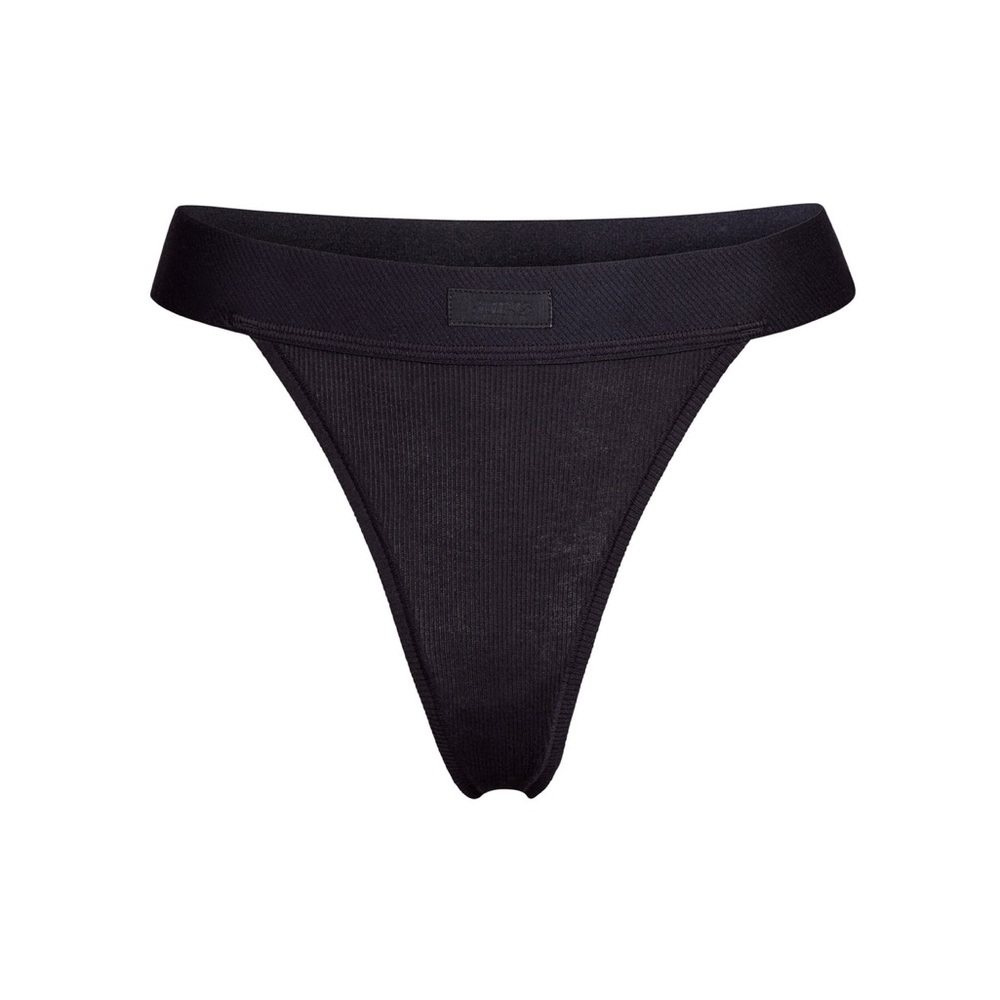 SKIMS Black Thong Panties